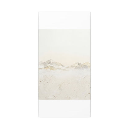 Mountain Mist Winter Canvas Art | Japandi Warm Design