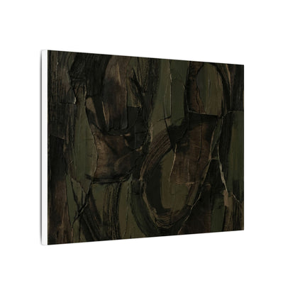 Mixed Media Dark Japandi Textured Canvas Art