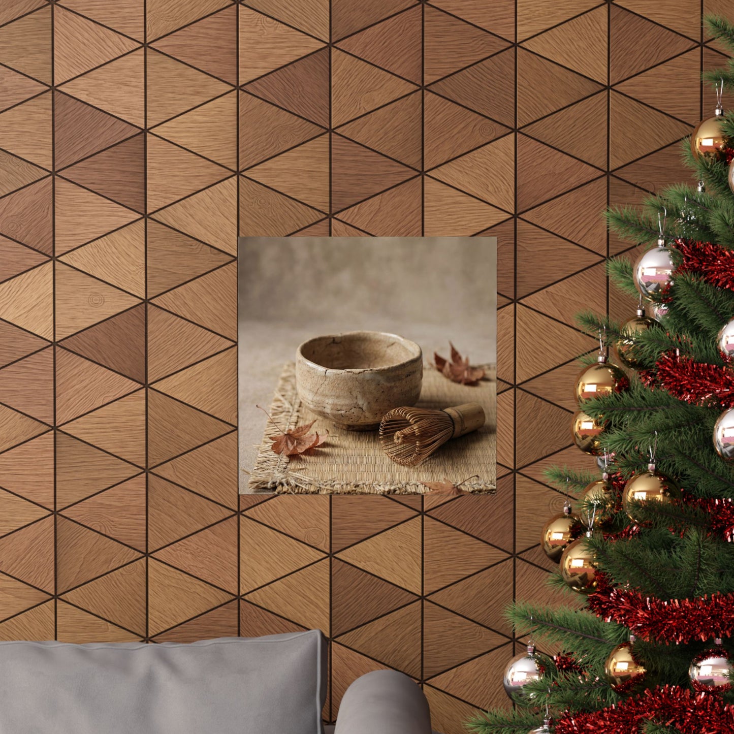 Tea Ceremony Autumn Wall Art Print | Japandi Warm Design