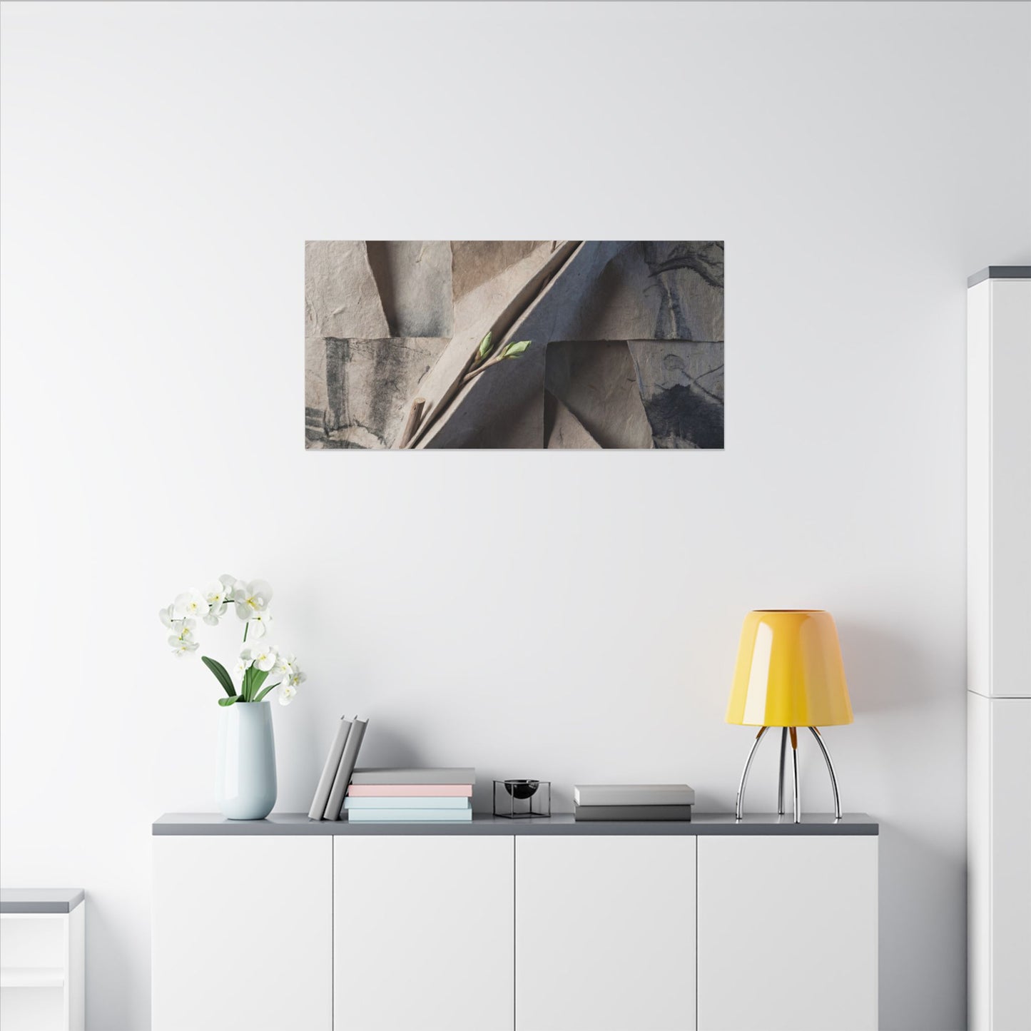 Paper Fold Canvas Art | Spring Japandi Japanese Pattern Art