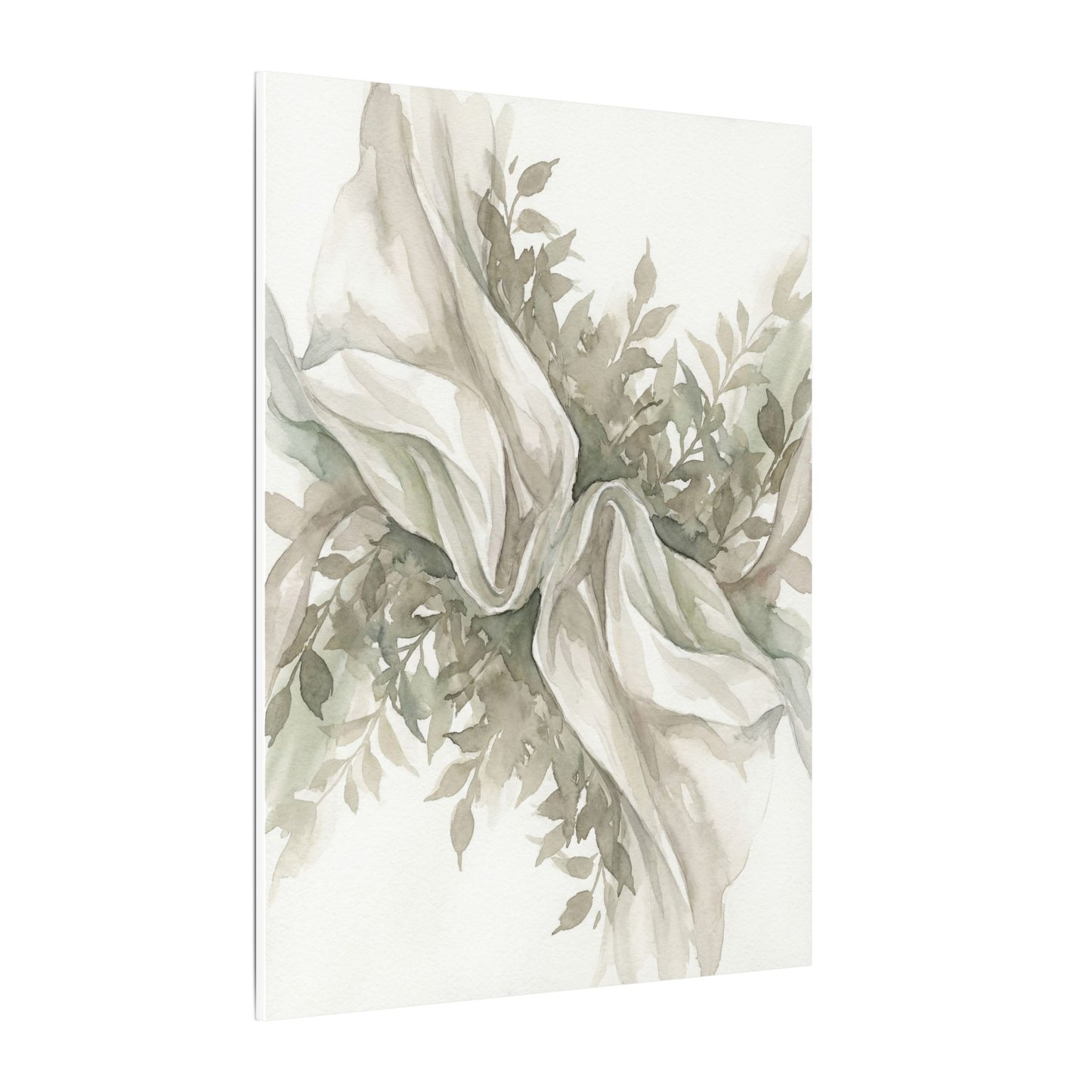 Summer Silk Drape Watercolor Canvas Art | Cozy Decor