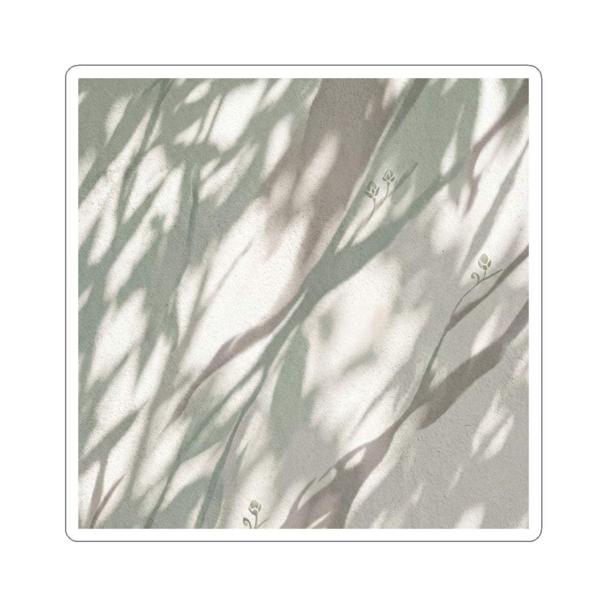 Spring Shadow Play Japanese Pattern Sticker | Cozy Decor Art Print