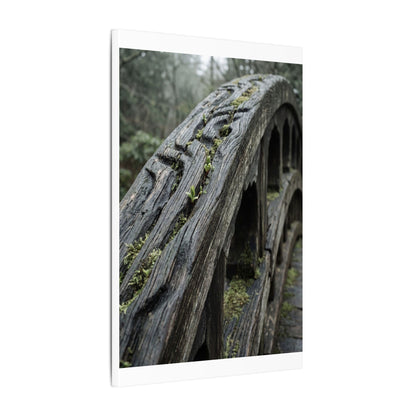 Overcast Wooden Bridge Canvas Art - Japandi Kanso