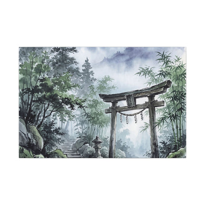 Moonlight Torii Gate Canvas Art - Zen Fukinsei