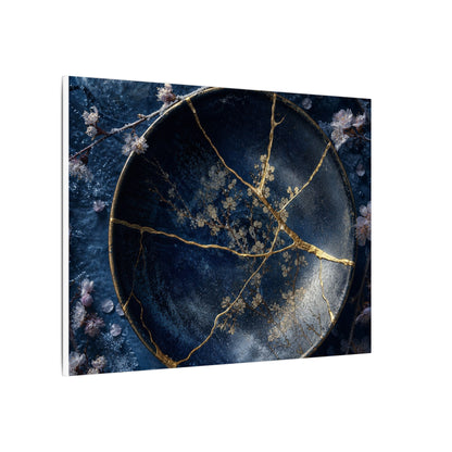 Cherry Blossom Winter Canvas Art | Kintsugi Philosophical Design