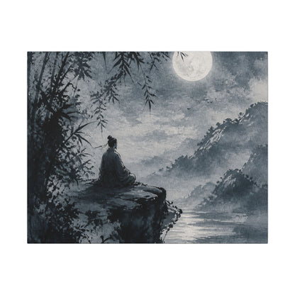 Ink Brushstroke Sumi E Canvas Art | Serene Zen Art