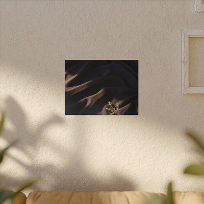 Silk Drape Shadow Zen Canvas Art | Luxurious Dark Japandi Art
