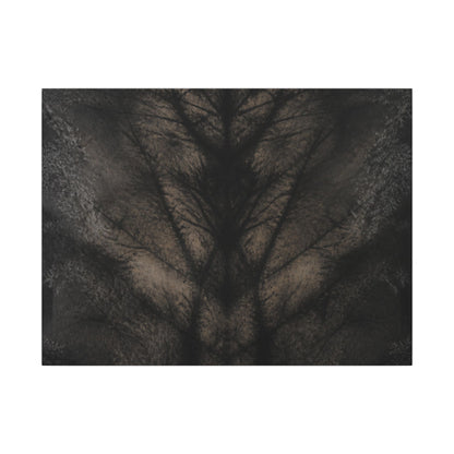 Seijaku Shadow Play Canvas Art - Dark Japandi Charcoal Ink