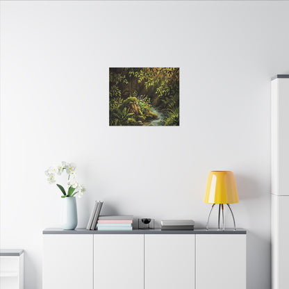 Tea Ceremony Spring Canvas Art | Kintsugi Philosophical Design