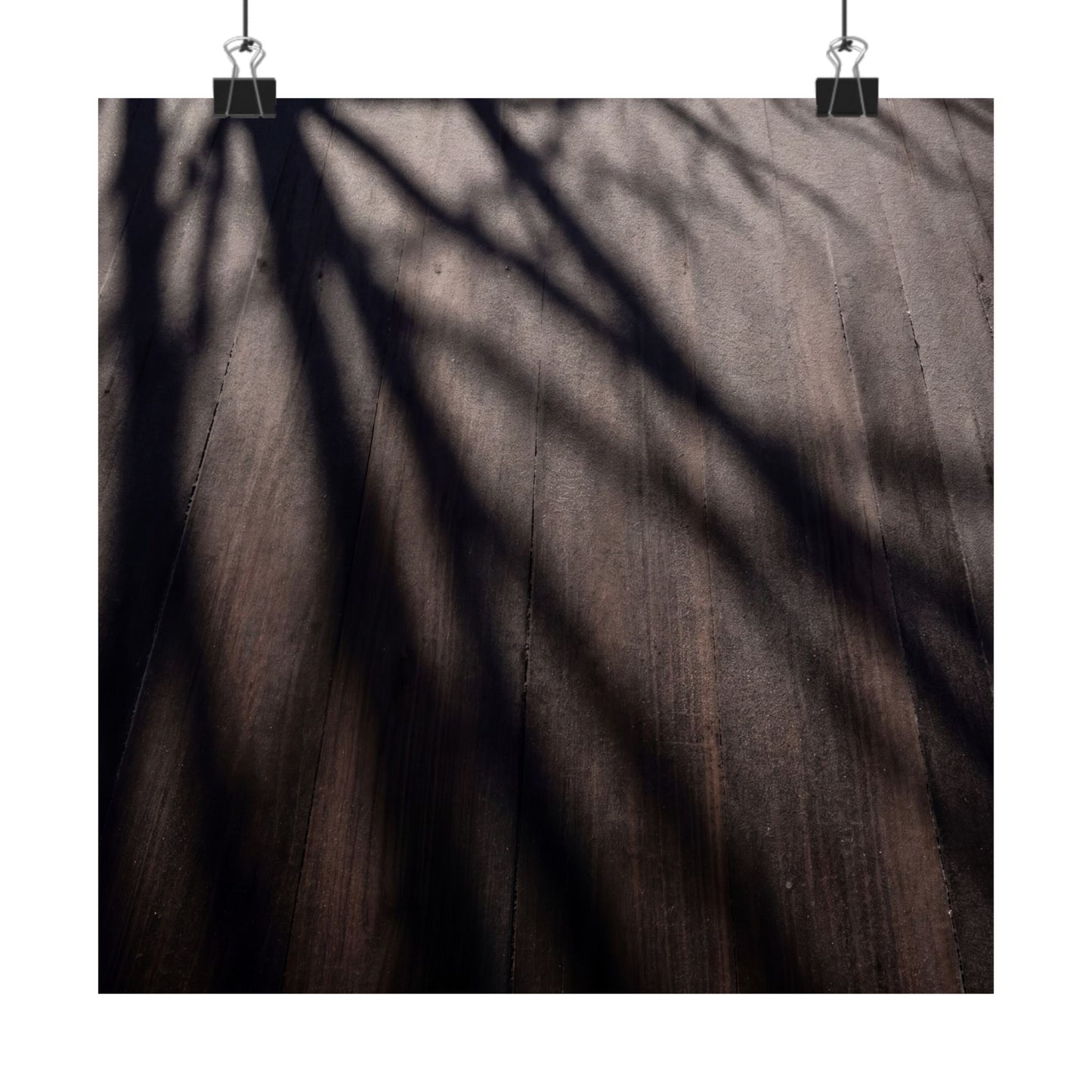 Ma Shadow Play Wall Art Print - Dark Japandi Moody Minimal