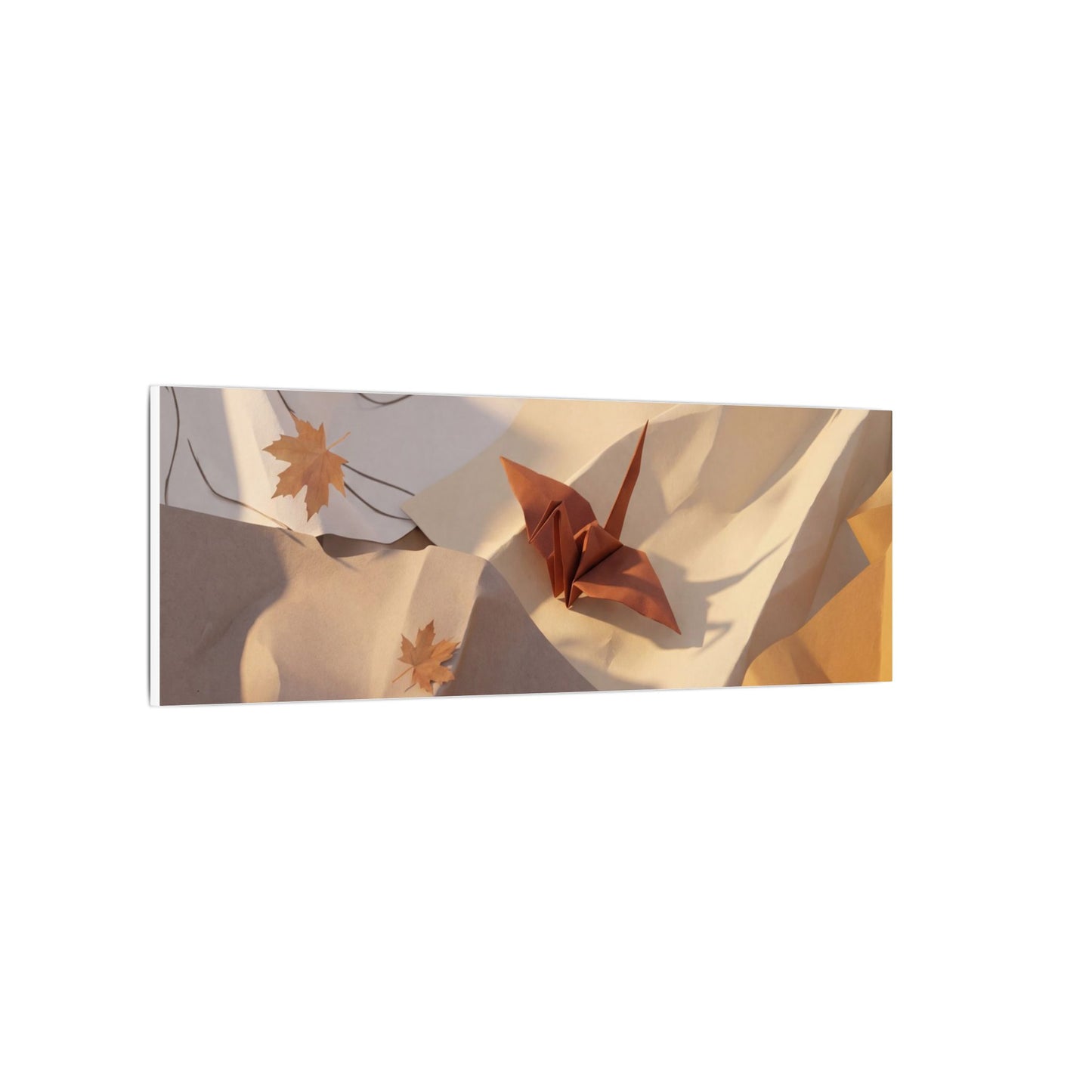 Autumn Paper Fold Minimal Line Canvas Art | Cozy Decor