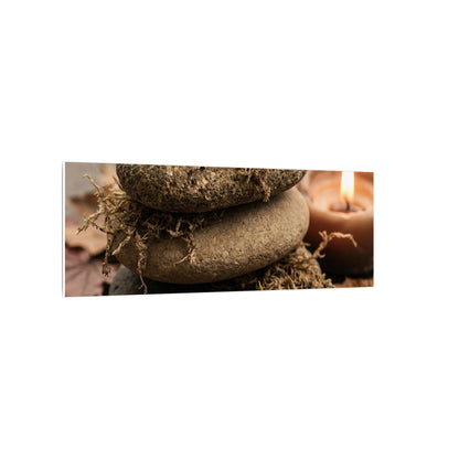 River Stones Canvas Art | Autumn Japandi Texture Art