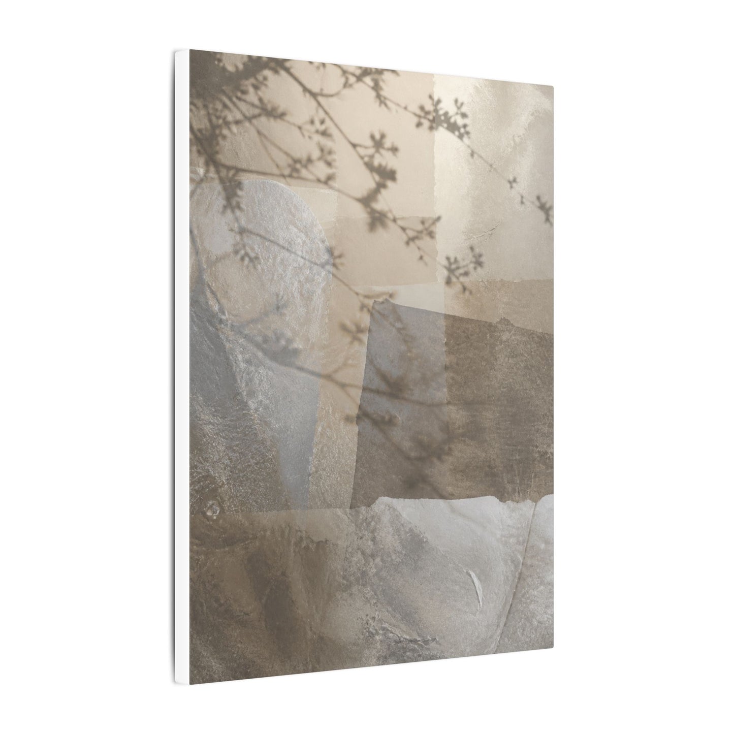 Neutral Shadow Play Canvas Art - Texture Japandi