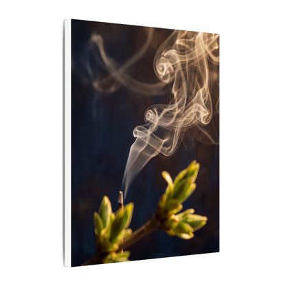 Golden Hour Incense Smoke Canvas Art - Dark Japandi Kanso