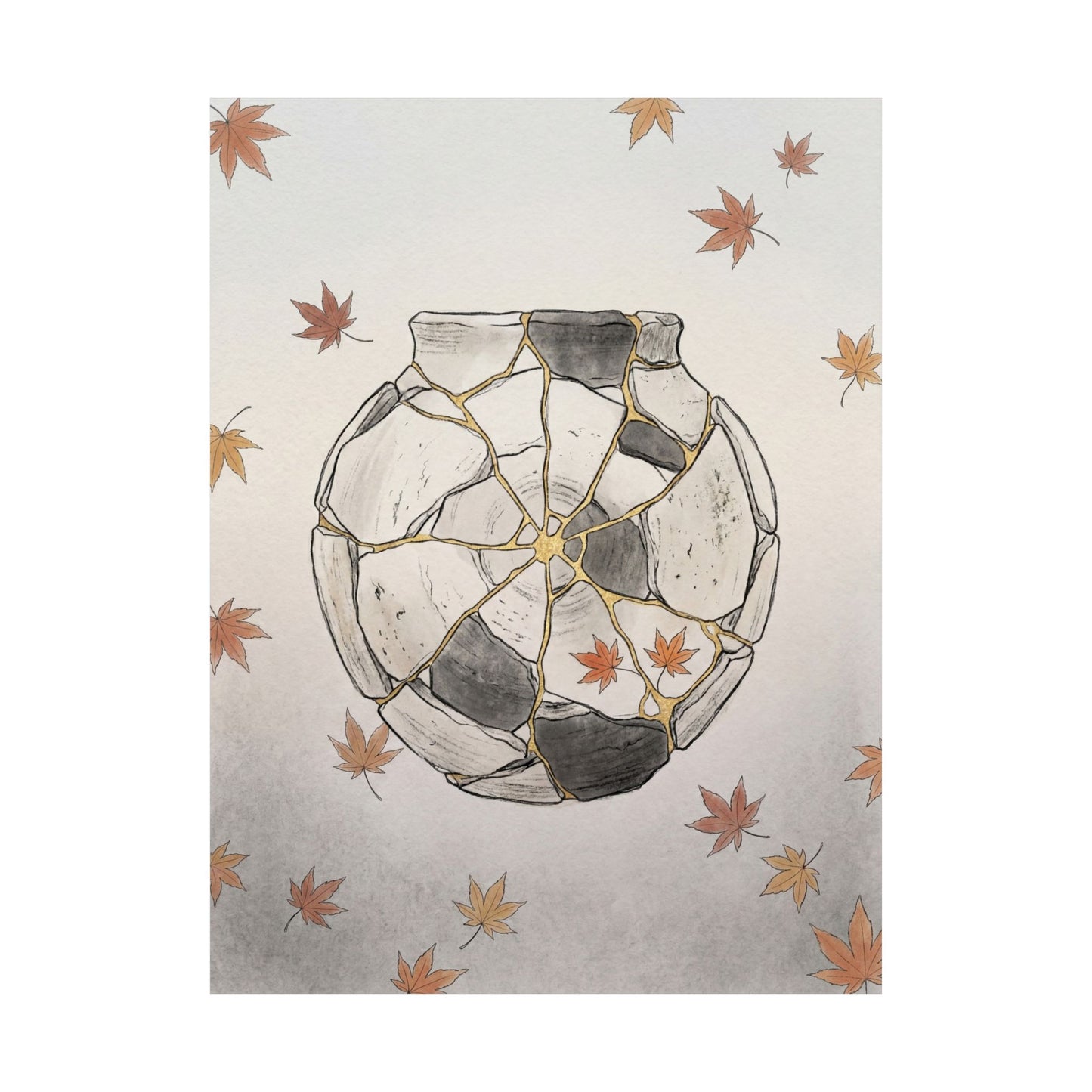 Dawn Broken Pottery Wall Art Print - Japandi Datsuzoku