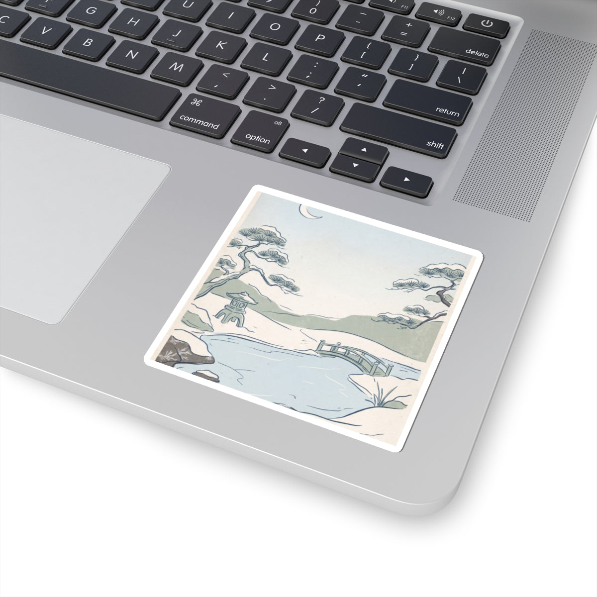 Ma Moonlit Garden Sticker - Japandi Minimal Line