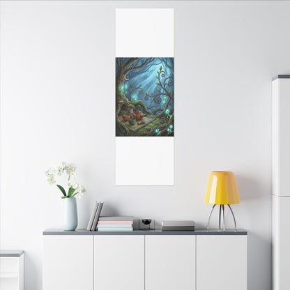 Spring Tea Ceremony Forest Whimsy Canvas Art | Cozy Decor