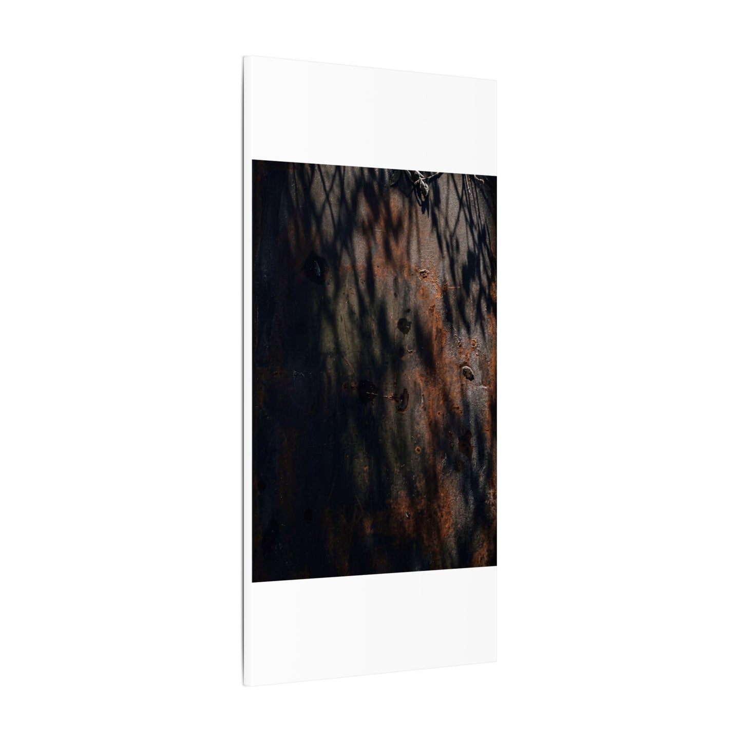 Rust Patina Shadow Zen Canvas Art | Luxurious Dark Japandi Art