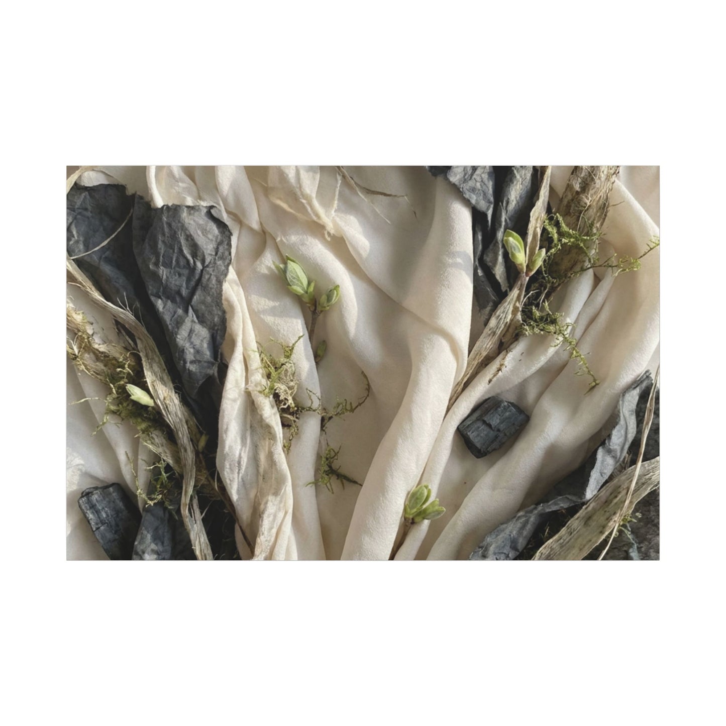 Spring Silk Drape Texture Canvas Art | Warm Decor