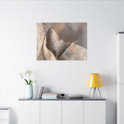 Japandi Paper Fold in Candlelight | Watercolor Canvas Art