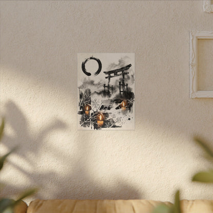 Candlelight Torii Gate Canvas Art - Zen Datsuzoku