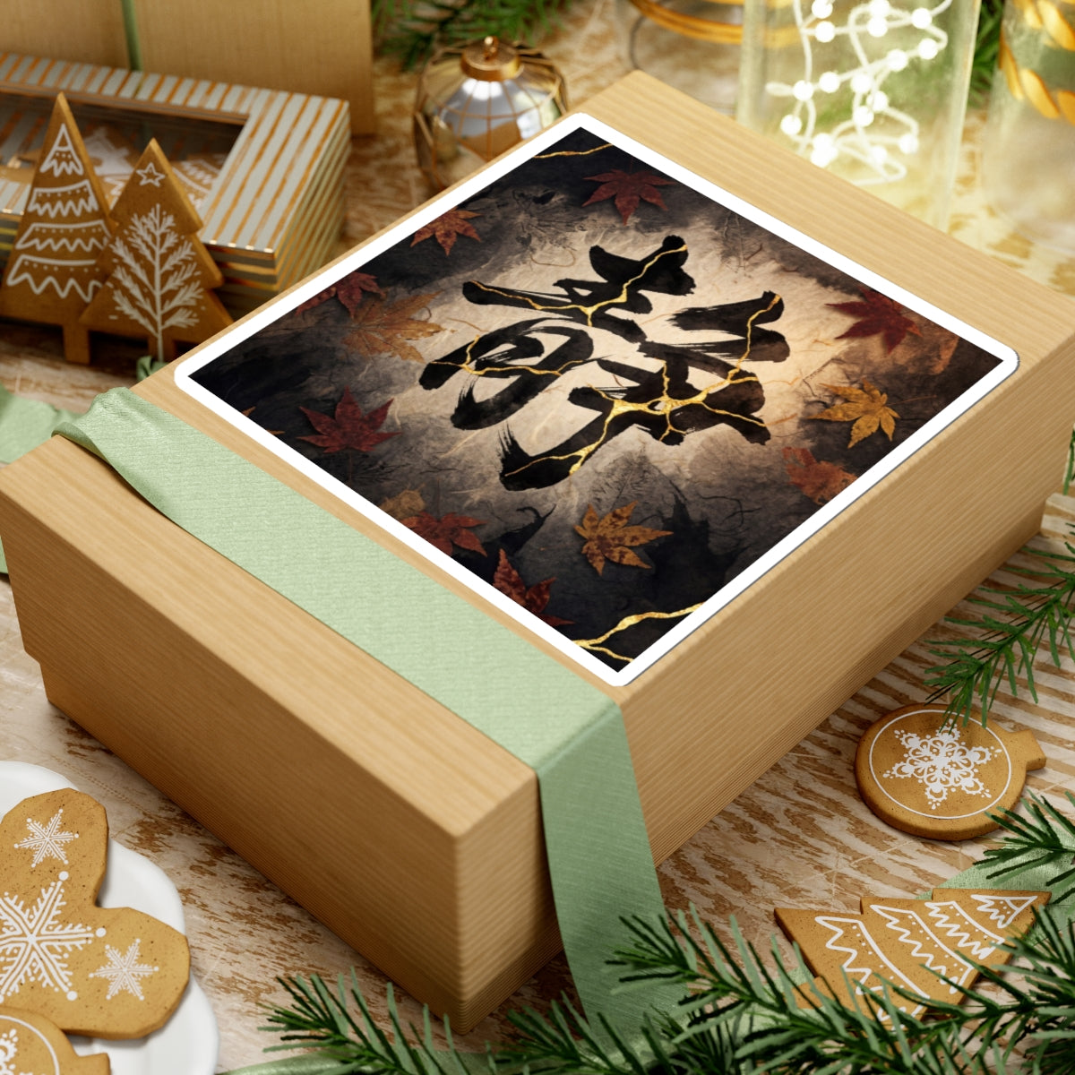 Artful Calligraphy Sticker - Gold Repair Kintsugi Art Print