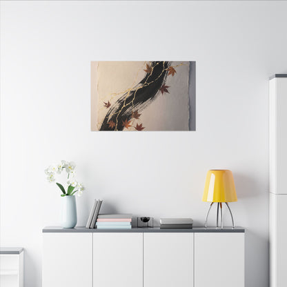 Dawn Ink Brushstroke Canvas Art - Kintsugi Ma