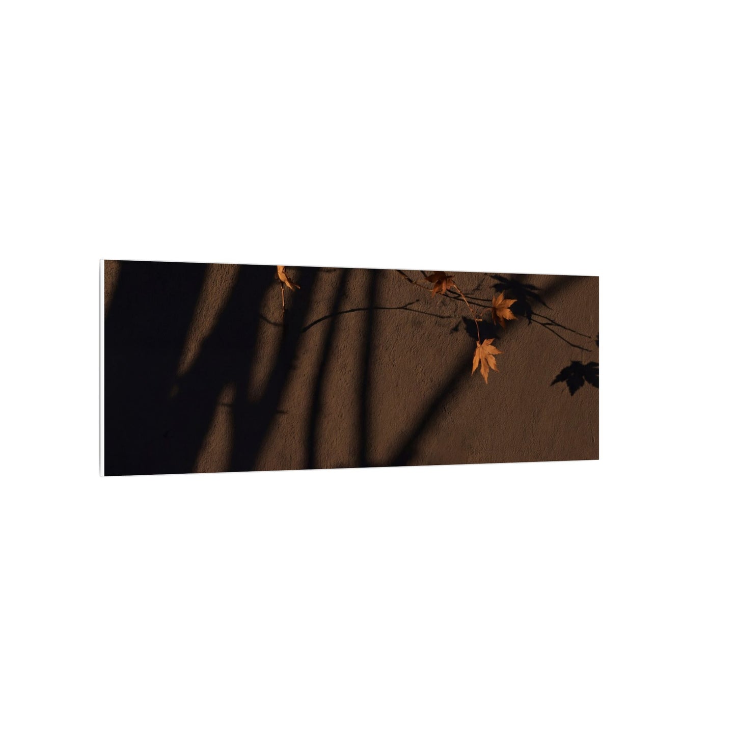 Shadow Play Autumn Canvas Art | Dark Japandi Luxurious Design