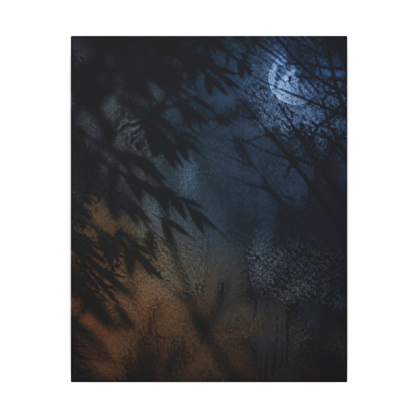 Kanso Shadow Play Canvas Art - Dark Japandi Shadow Zen
