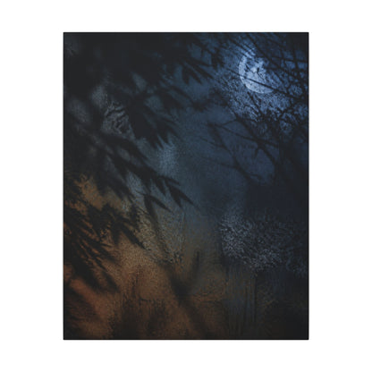 Kanso Shadow Play Canvas Art - Dark Japandi Shadow Zen