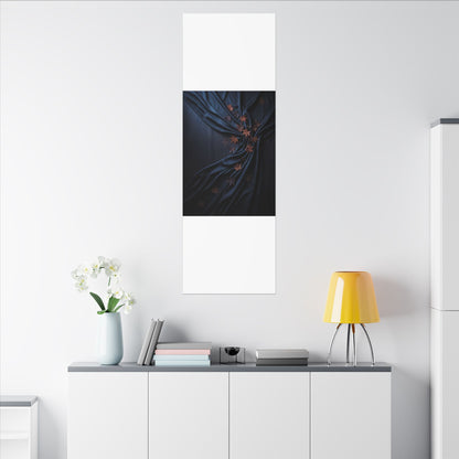 Silk Drape Autumn Canvas Art | Dark Japandi Sophisticated Design