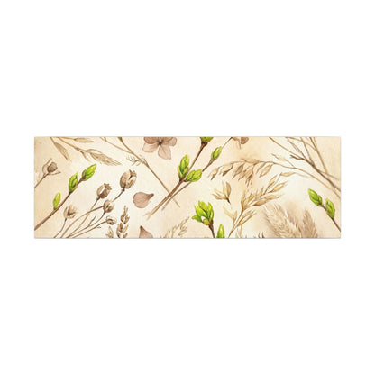 Spring Dried Flowers Watercolor Canvas Art | Earthy Decor