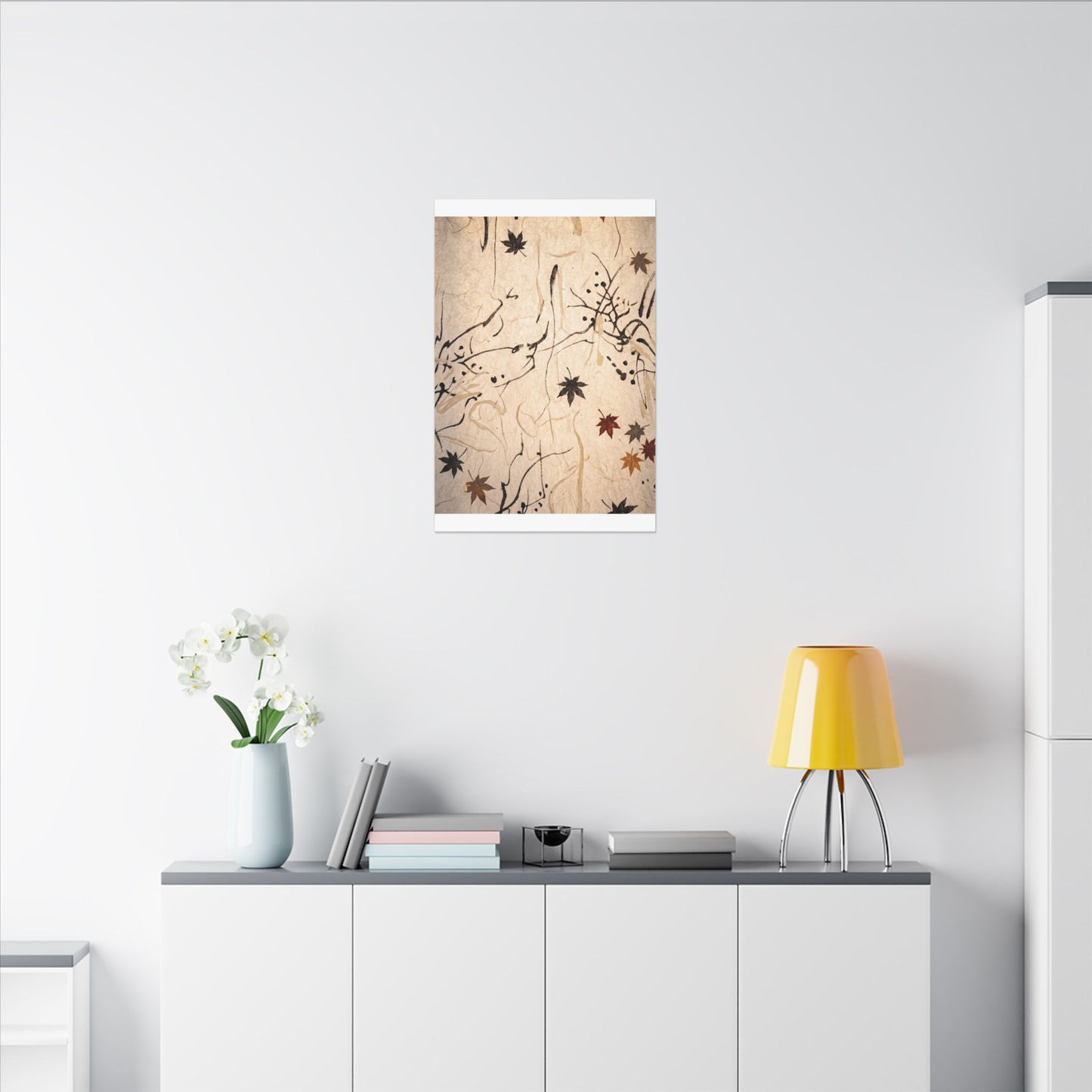 Golden Hour Shoji Screen Canvas Art - Japandi Fukinsei