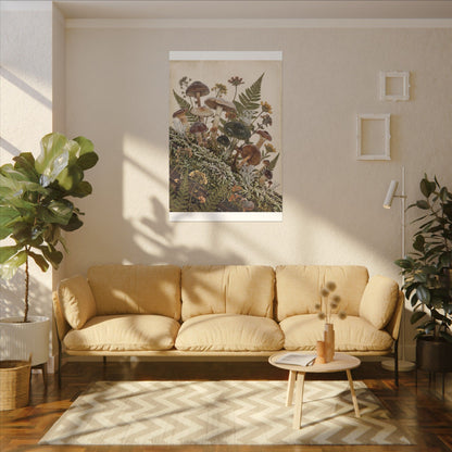 Winter Wild Mushrooms Herbarium Canvas Art | Enchanting Decor