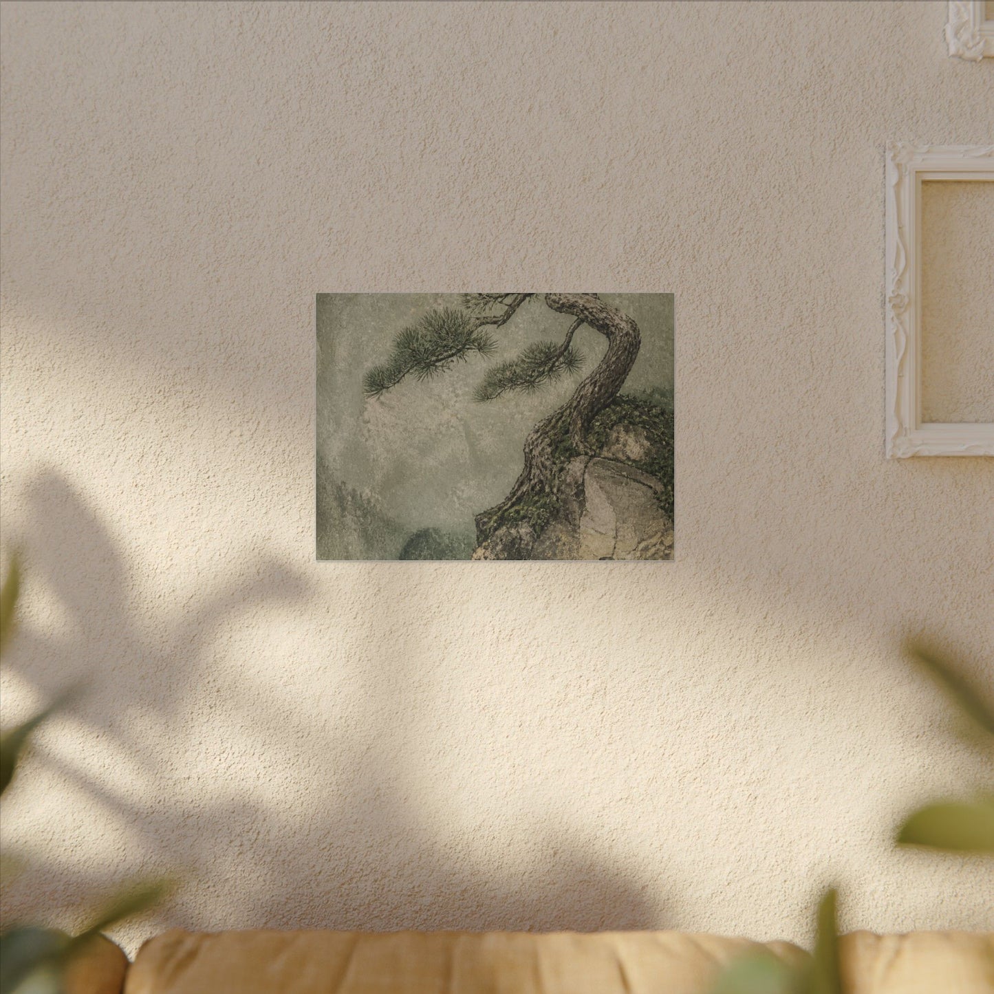 Fukinsei Pine Tree Canvas Art - Japandi Texture