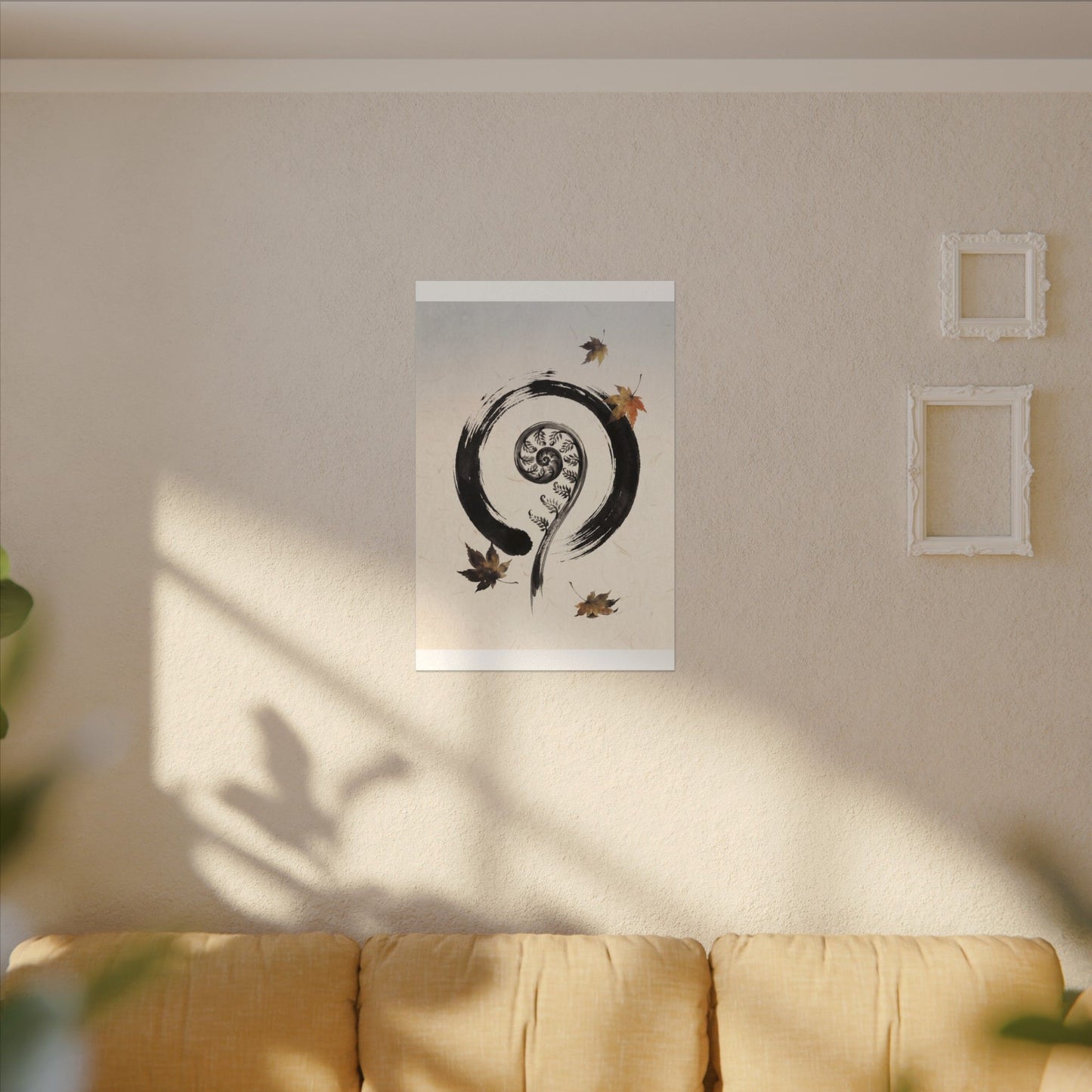 Fern Unfurling Autumn Canvas Art | Zen Peaceful Design