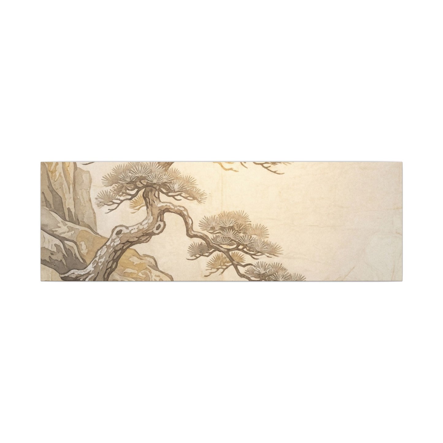 Winter Pine Tree Japanese Pattern Canvas Art | Elegant Decor