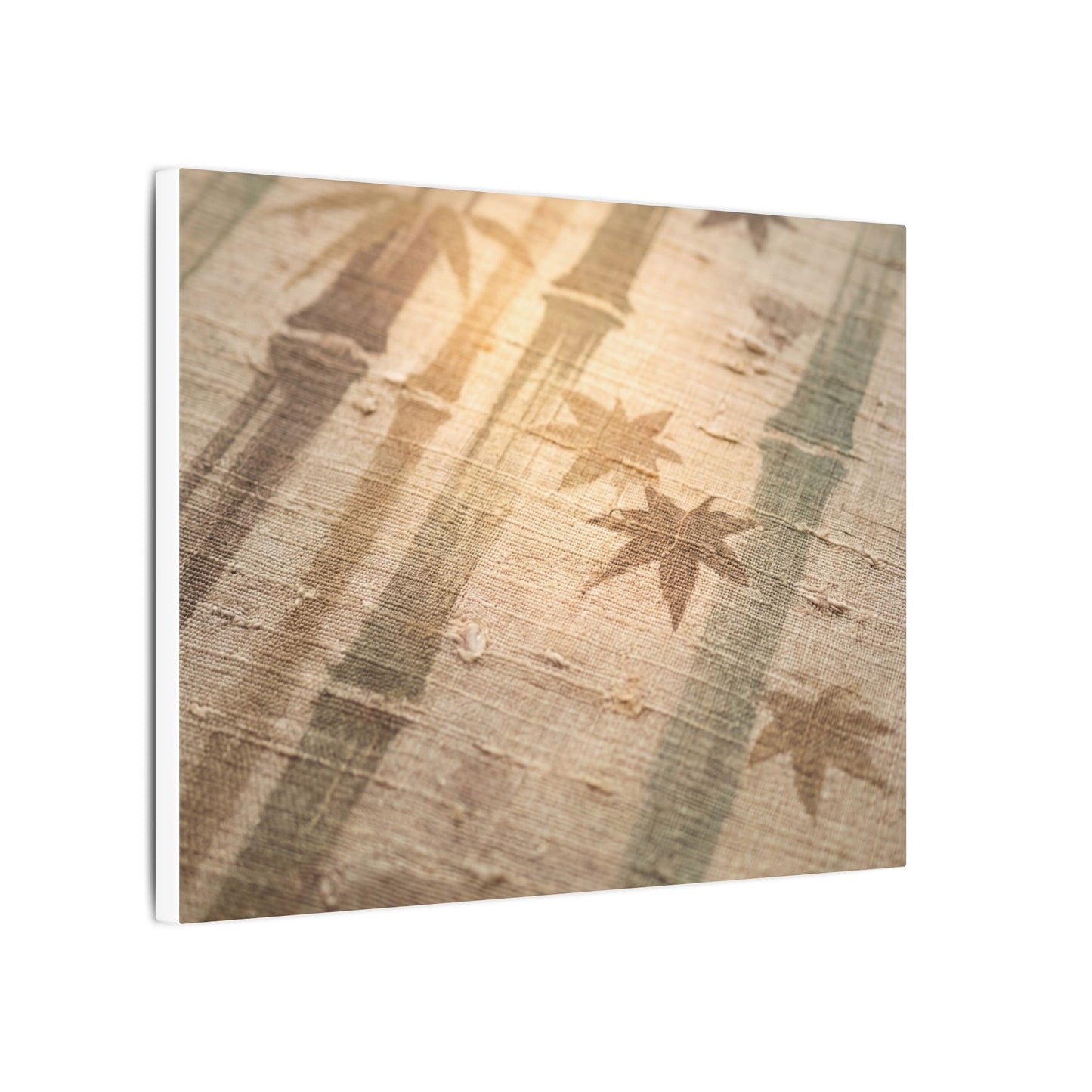 Autumn Bamboo Grove Japanese Pattern Canvas Art | Neutral Decor