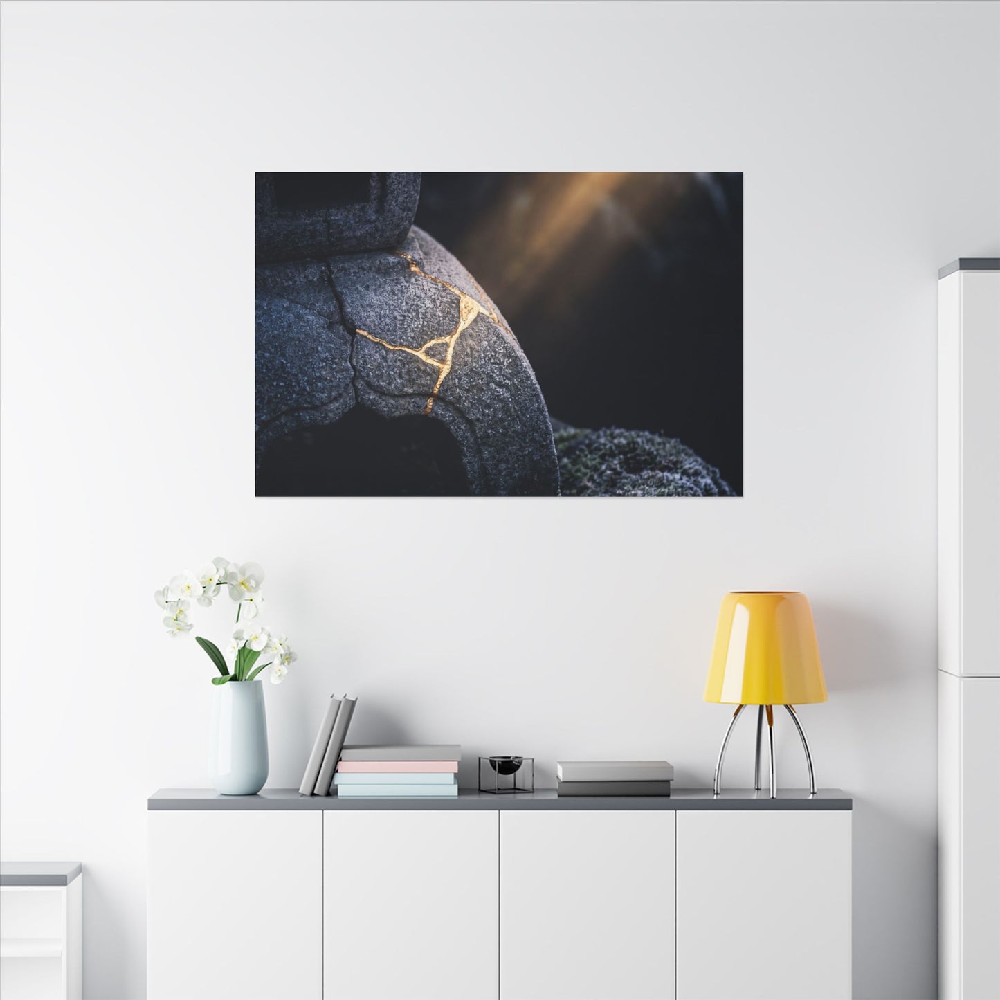 Ma Moonlit Garden Canvas Art - Kintsugi Broken Beauty