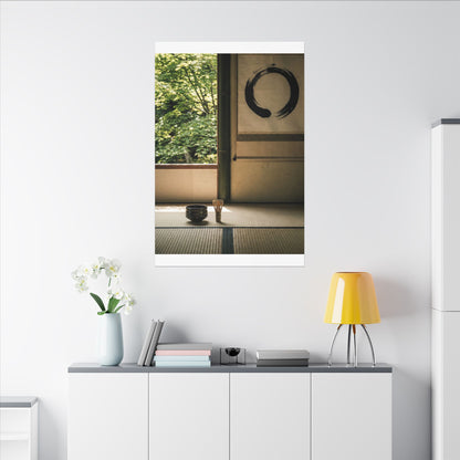 Tea Ceremony Enso Canvas Art | Serene Zen Art