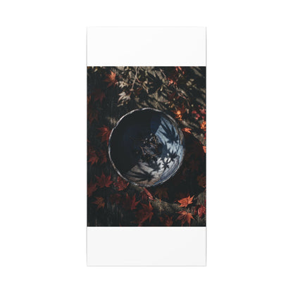 Autumn Ceramic Bowl Shadow Zen Canvas Art | Bold Decor