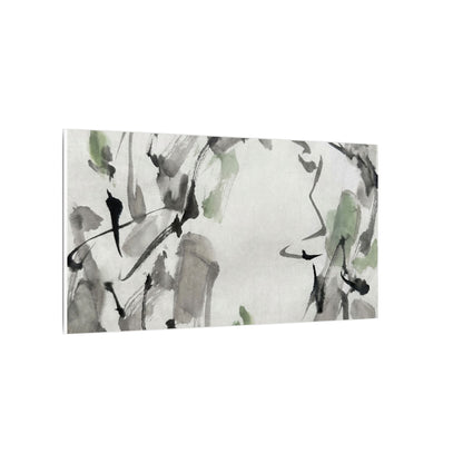 Zen Ink Brushstroke in Overcast | Sumi E Canvas Art