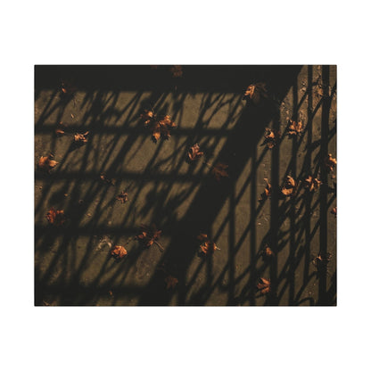 Dark Japandi Shadow Play in Golden Hour | Moody Minimal Canvas Art Art Print
