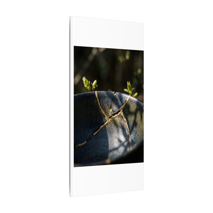 Seijaku Broken Pottery Canvas Art - Dark Japandi Shadow Zen
