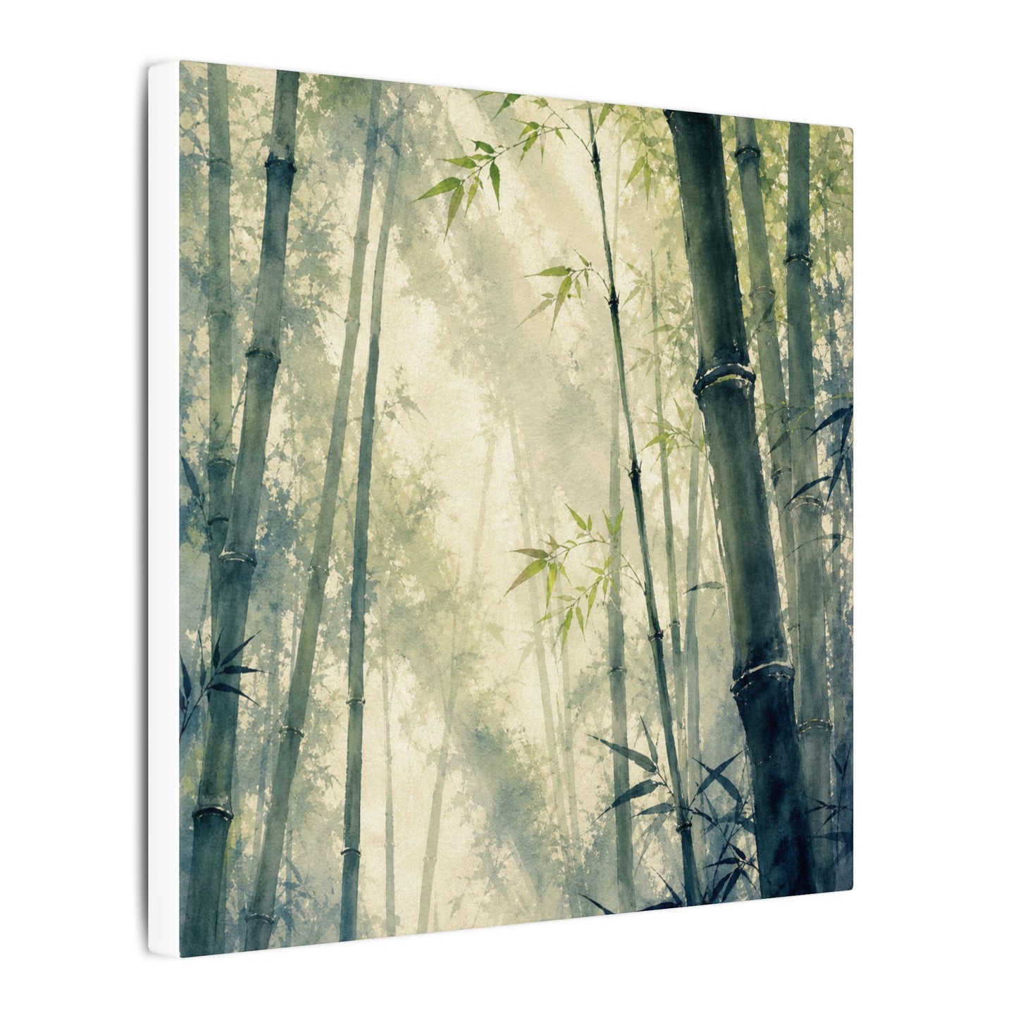 Bamboo Grove Spring Canvas Art | Zen Serene Design