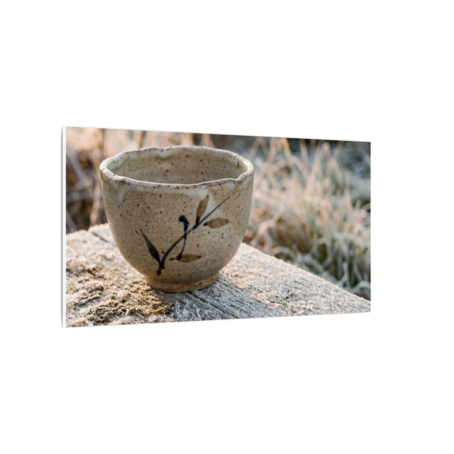 Golden Hour Ceramic Bowl Canvas Art - Japandi Ma