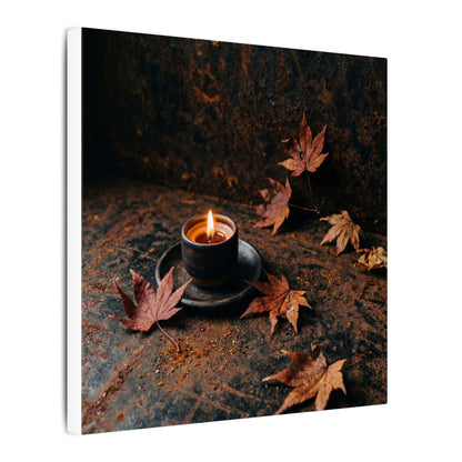 Dark Japandi Rust Patina in Candlelight | Shadow Zen Canvas Art