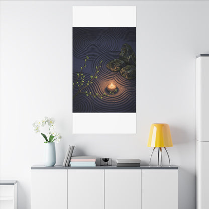 Mono No Aware Rock Garden Canvas Art - Zen Ukiyo E Inspired