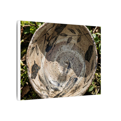 Elegant Ceramic Bowl Canvas Art - Japanese Pattern Japandi