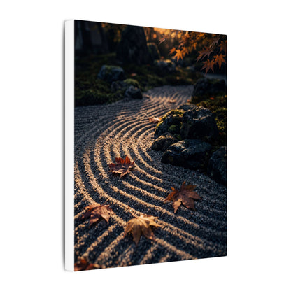 Rock Garden Moody Minimal Canvas Art | Bold Dark Japandi Art